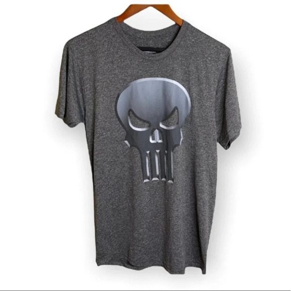 MARVEL Mens The Punisher Grey Graphic T-shirt Short Sleeve Size M - Picture 2 of 7